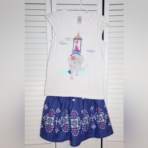 Gymboree White and Blue Elephant set